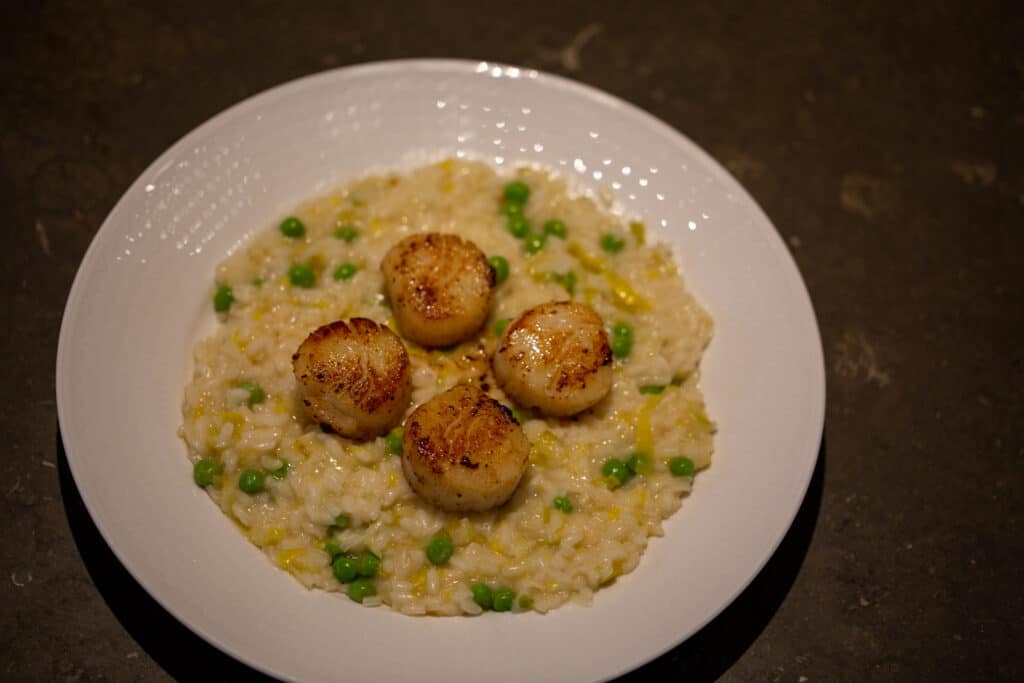 Risotto med kamskjell